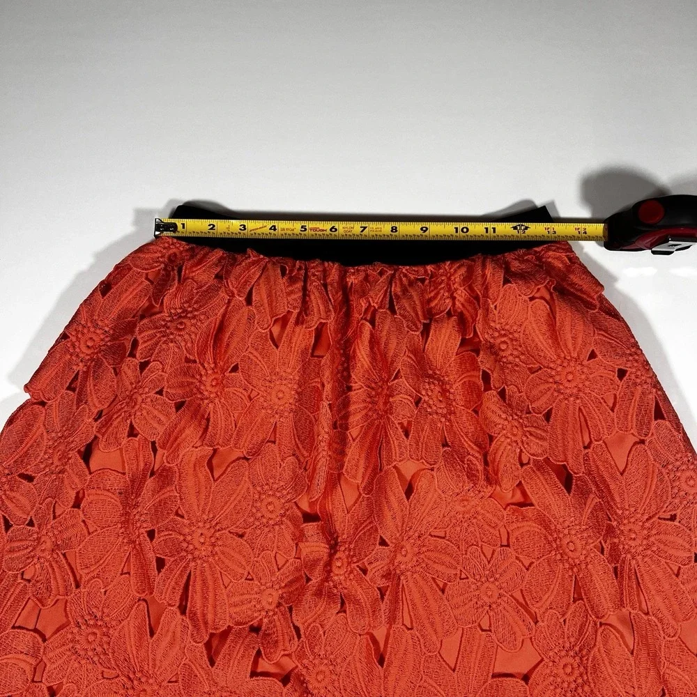 Xhilaration Skirt Size Small Peach/coral Floral Pattern W/ Slip‎ Lining